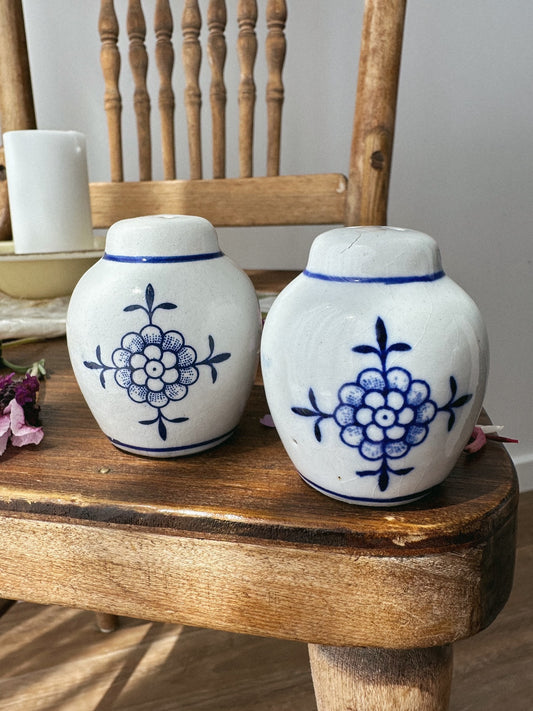 Flower Seed Shaker Set - Vintage Blue